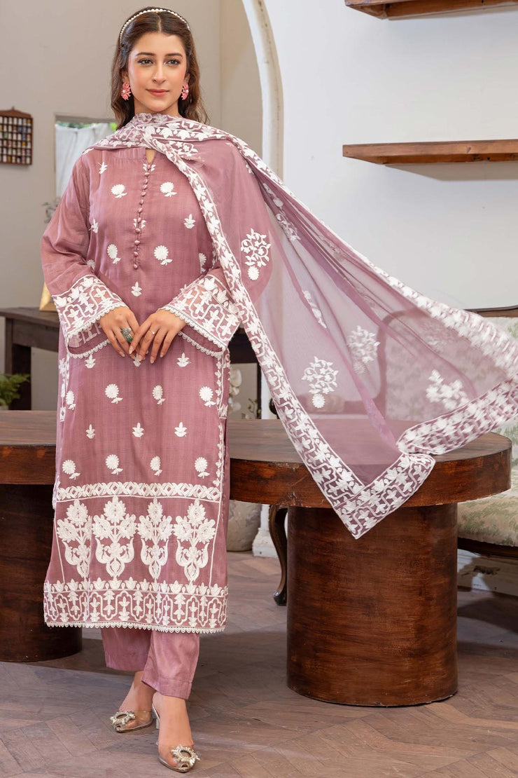 Leher Embroidered Lawn - Raniyah RLEHE05