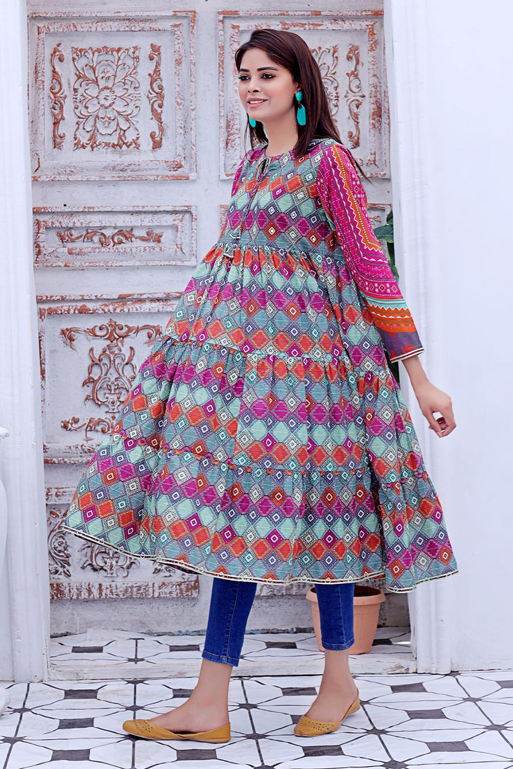 Rafia Seasonal Kurti - DPCK105