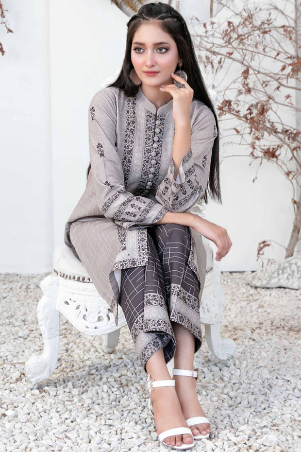 Halina Winter Khaddar TWO-PIECE - Tawakkal D2086