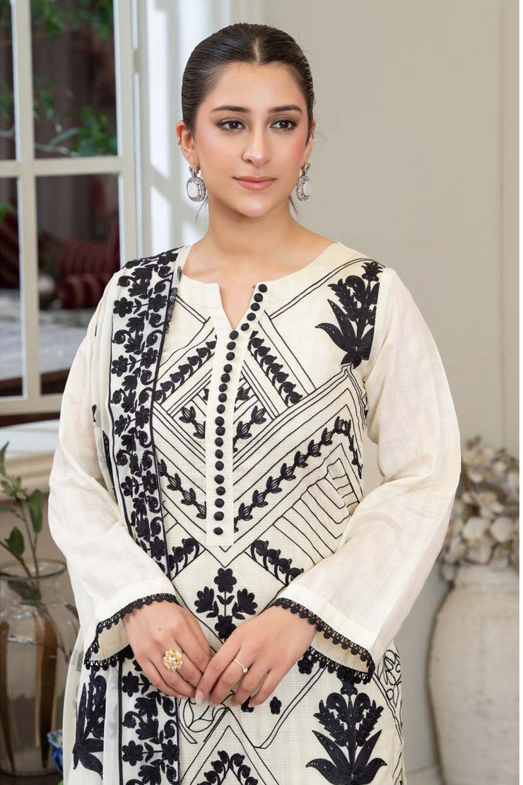 Leher Embroidered Lawn - Raniyah RLEHE04