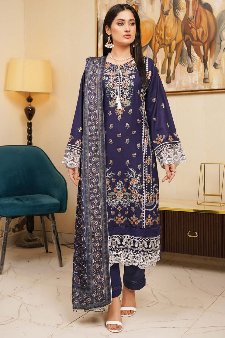 Floral Dhanak Shawl - Munira MD2525 05