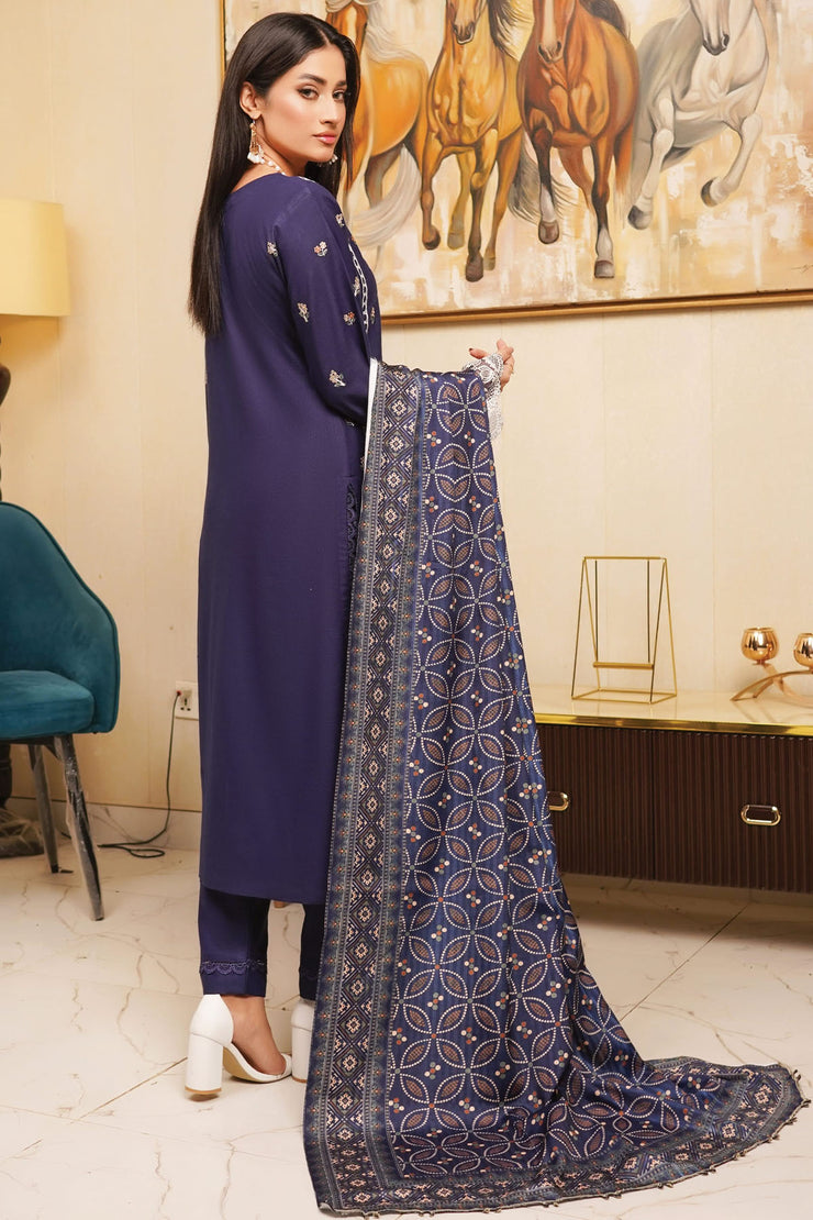Floral Dhanak Shawl - Munira MD2525 05
