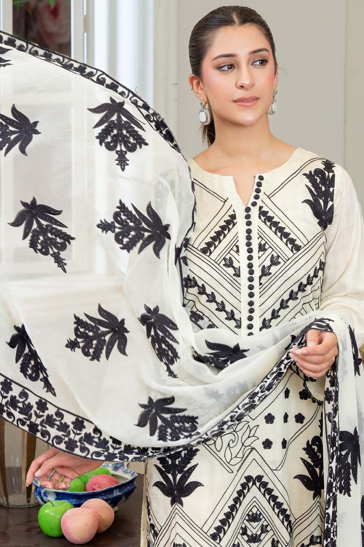 Leher Embroidered Lawn - Raniyah RLEHE04