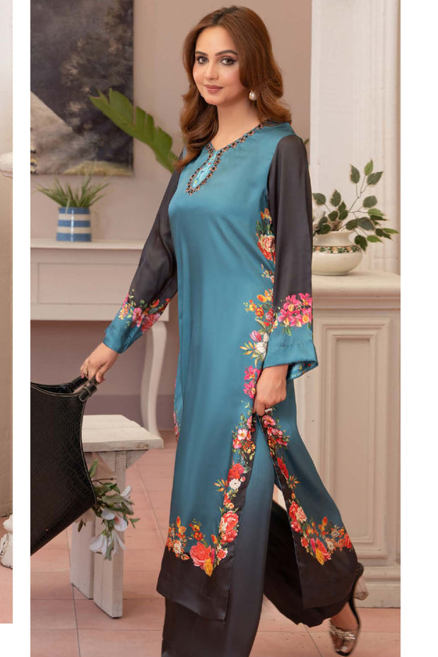 Aura Silk Co-ords (TWO-PIECE)- Raniyah RAS03