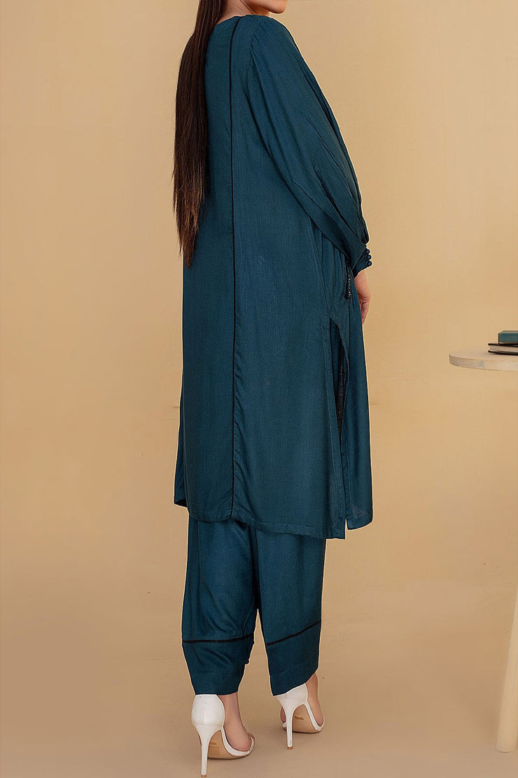 Rafia Linen Pret - LEL76 TEAL