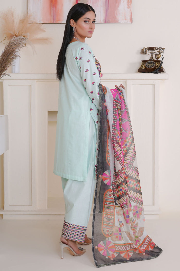 Rivaaj Cotton Floral - 1518 Green