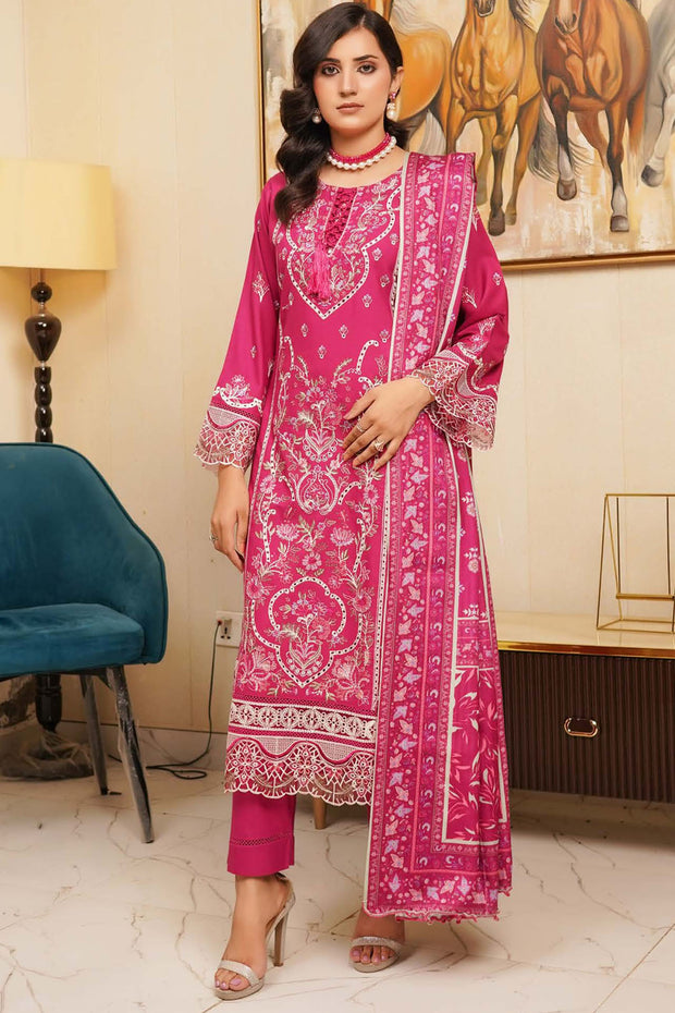 Floral Dhanak Shawl - Munira MD2525 06