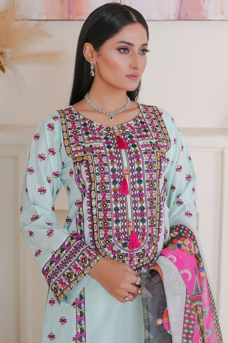 Rivaaj Cotton Floral - 1518 Green