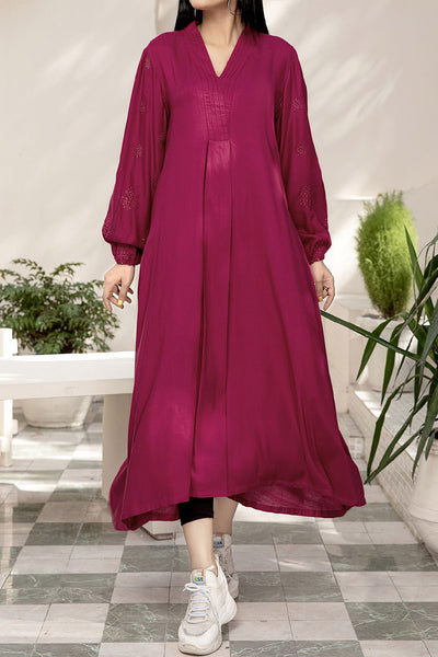 Rafia Seasonal Kurti - LELK28 PLUM