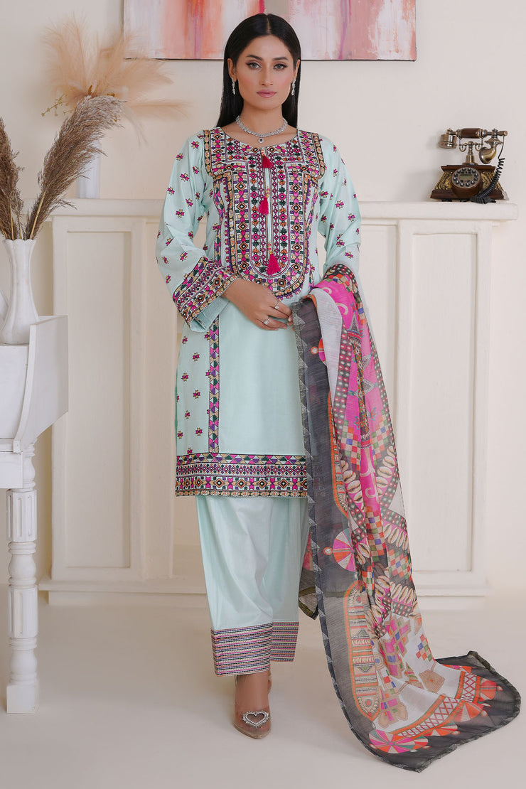 Rivaaj Cotton Floral - 1518 Green