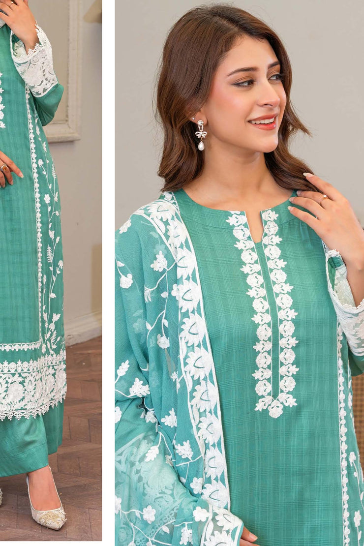 Leher Embroidered Lawn - Raniyah RLEHE02