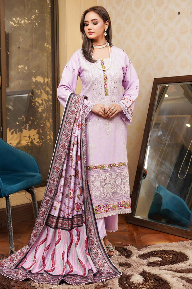 Floral Dhanak Shawl - Munira MD2525 07