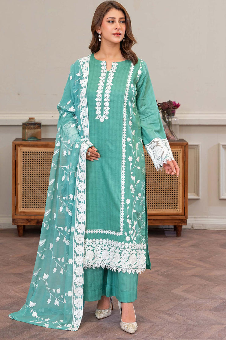 Leher Embroidered Lawn - Raniyah RLEHE02