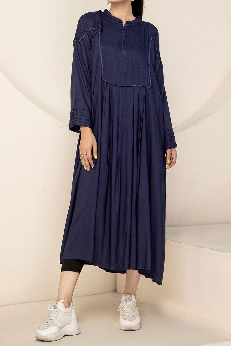 Rafia Seasonal Kurti - LELK20 N-BLUE