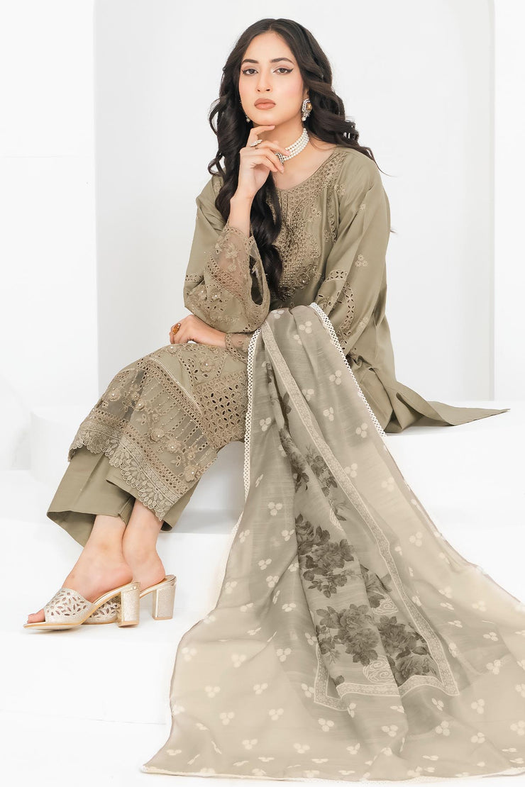 Rivaaj Cotton Floral - RIVCTN 1160 MEHNDI
