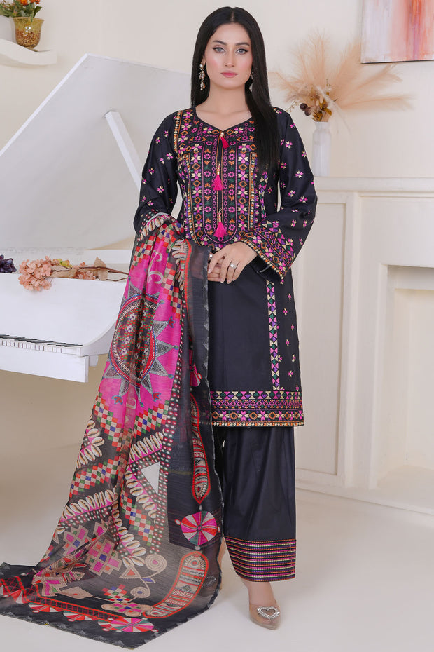 Rivaaj Cotton Floral - 1518 Black