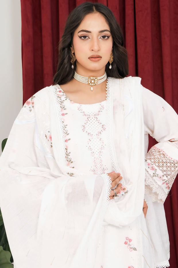 Rivaaj Cotton Floral - RIVCTN 1609 WHITE