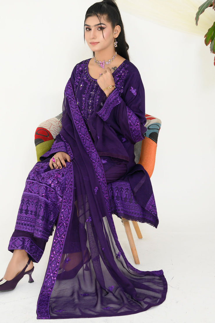 Feroze Silk - Rivaaj RFS1801 PURPLE