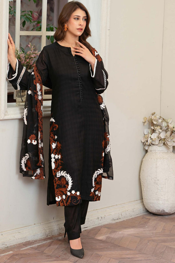Leher Embroidered Lawn - Raniyah RLEHE01