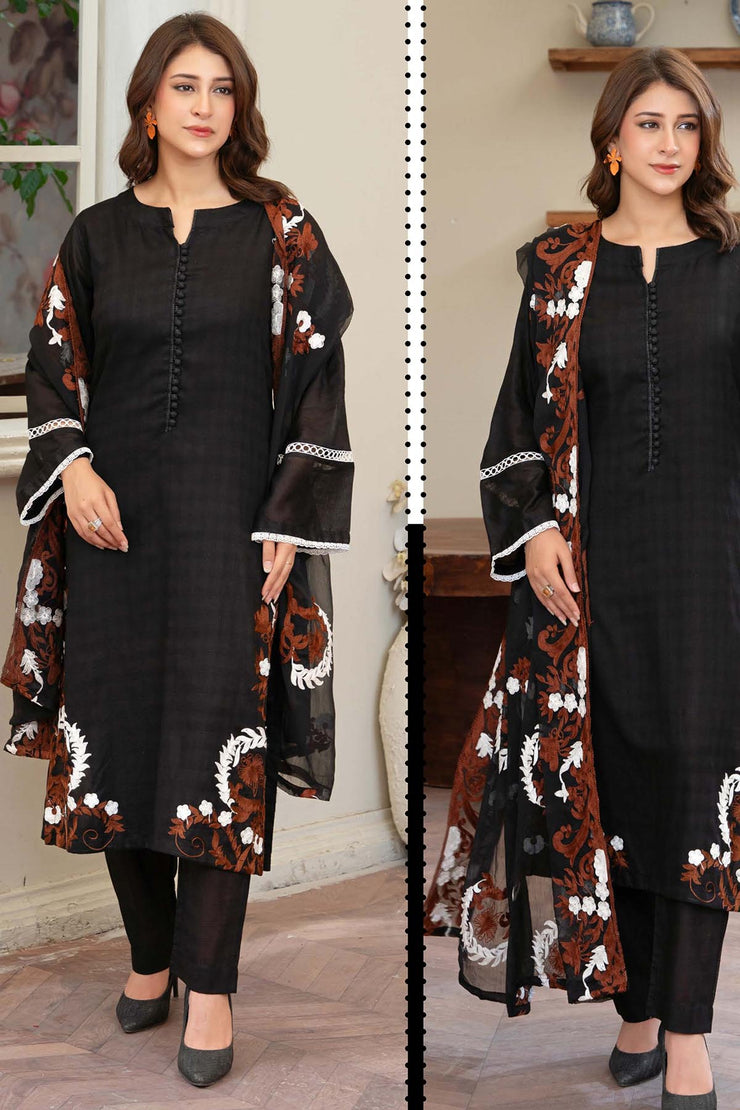 Leher Embroidered Lawn - Raniyah RLEHE01