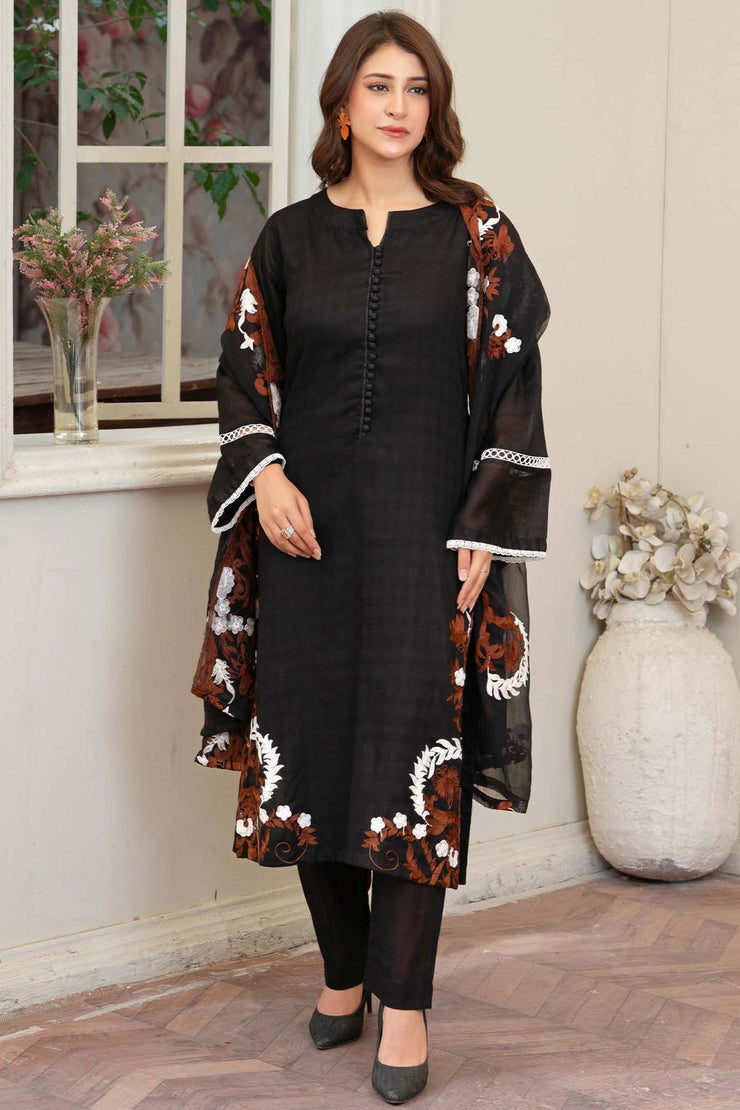 Leher Embroidered Lawn - Raniyah RLEHE01