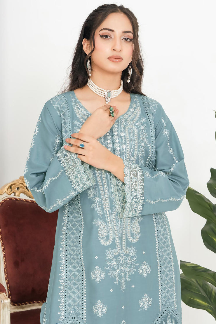 Rivaaj Cotton Floral - RIVCTN 1602 MINTBLUE