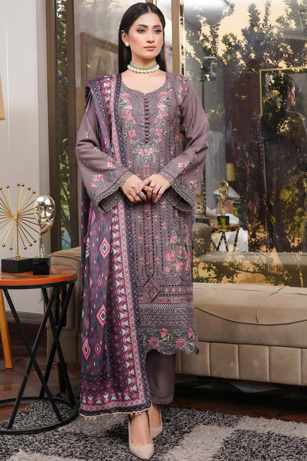 Floral Dhanak Shawl - Munira MD2525 01