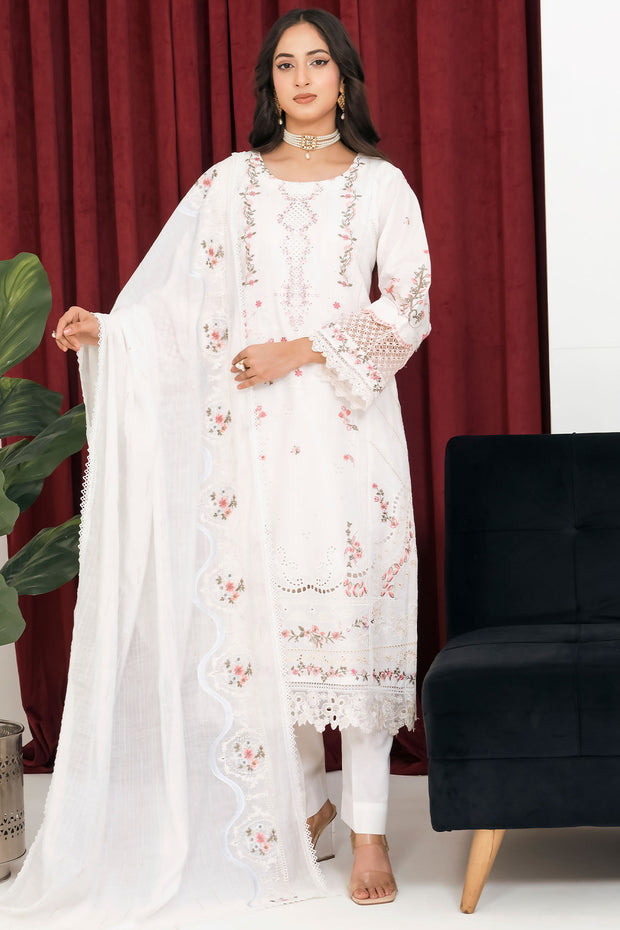 Rivaaj Cotton Floral - RIVCTN 1609 WHITE