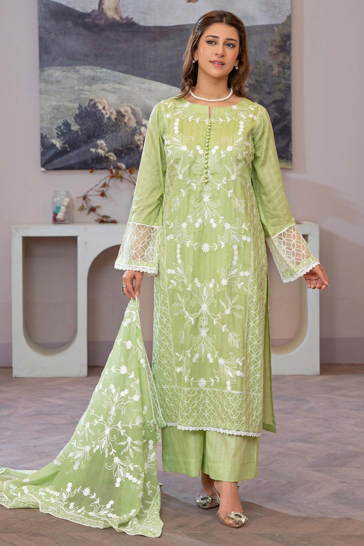 Leher Embroidered Lawn - Raniyah RLEHE06