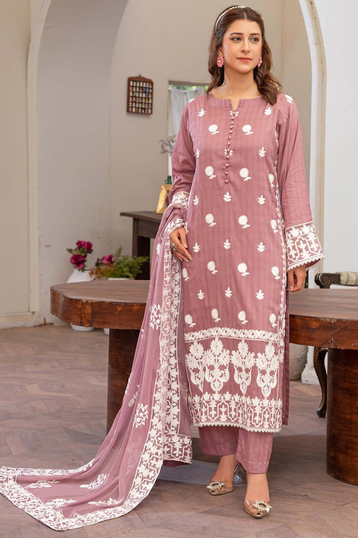 Leher Embroidered Lawn - Raniyah RLEHE05