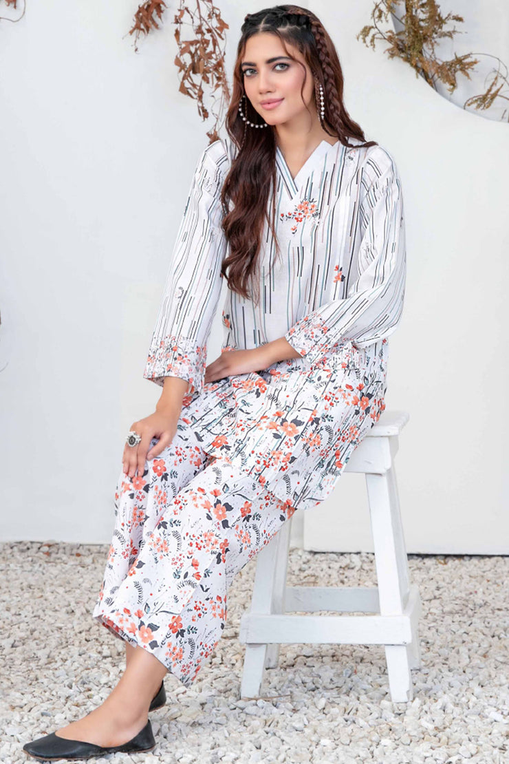Halina Winter Khaddar TWO-PIECE - Tawakkal D2088