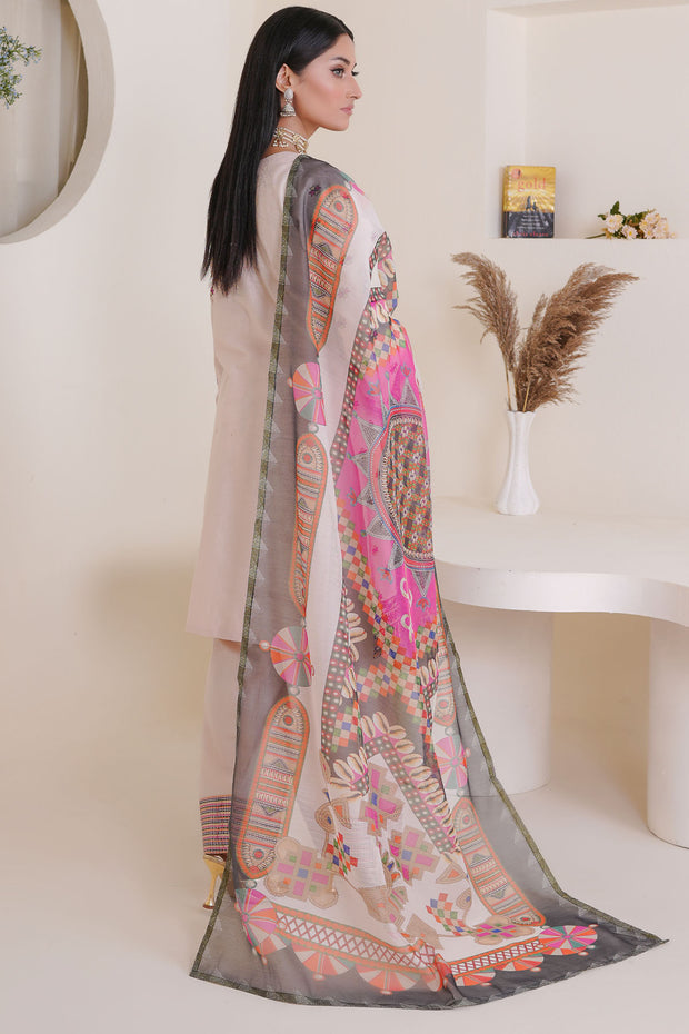 Rivaaj Cotton Floral - 1518 Cream