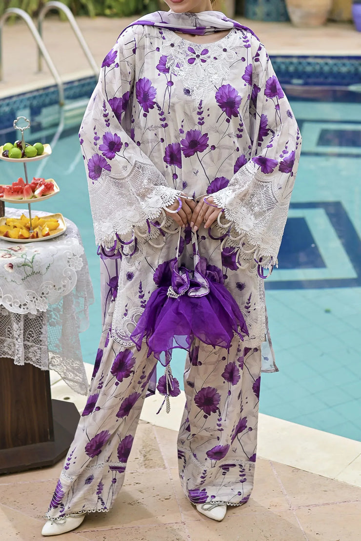 Rafia Luxury Lawn - DPC420B PURPLE