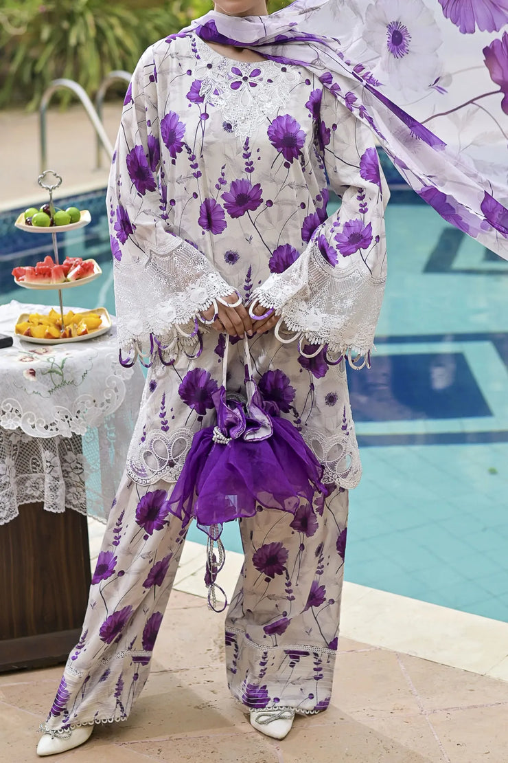 Rafia Luxury Lawn - DPC420B PURPLE