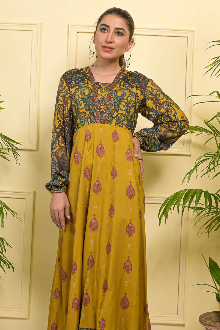 Rafia Seasonal Kurti - DPLK47