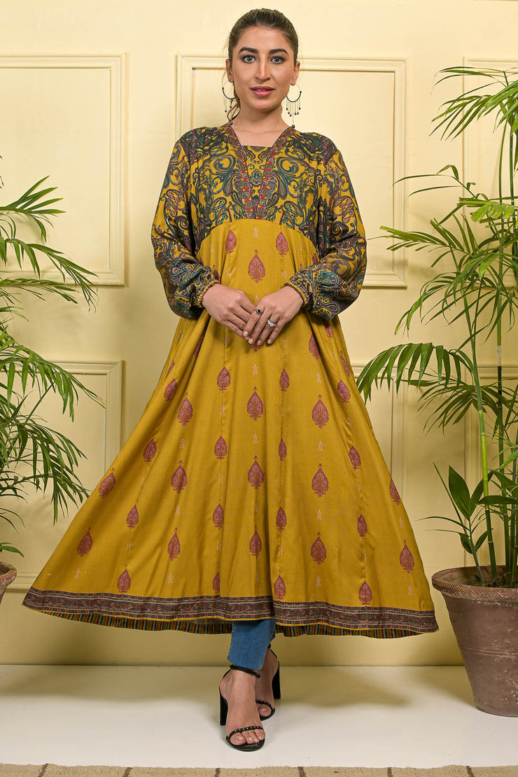Rafia Seasonal Kurti - DPLK47