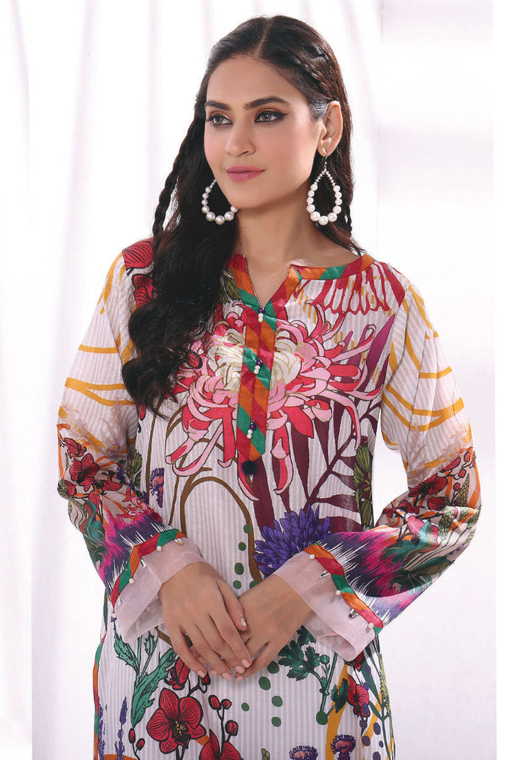 Raqsam Lawn Kurti - Lehar - RDK018