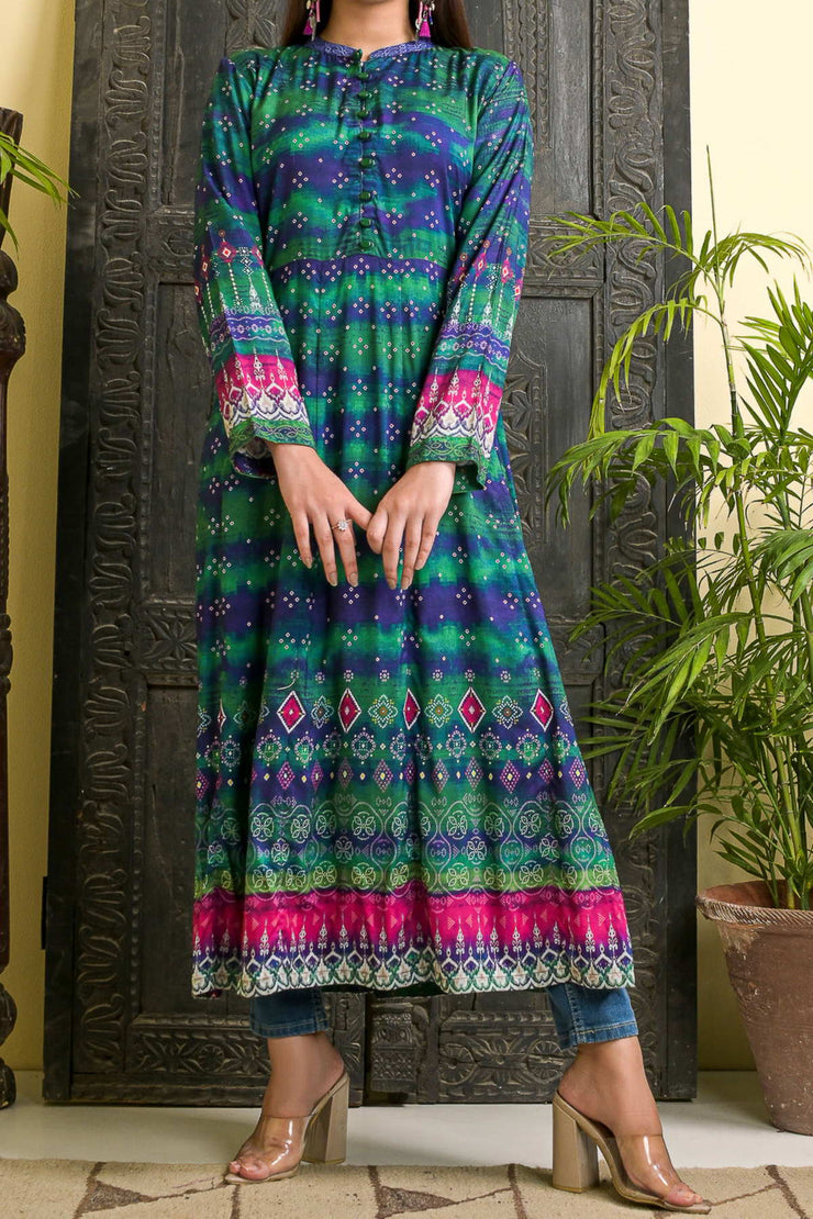 Rafia Seasonal Kurti - DPLK45