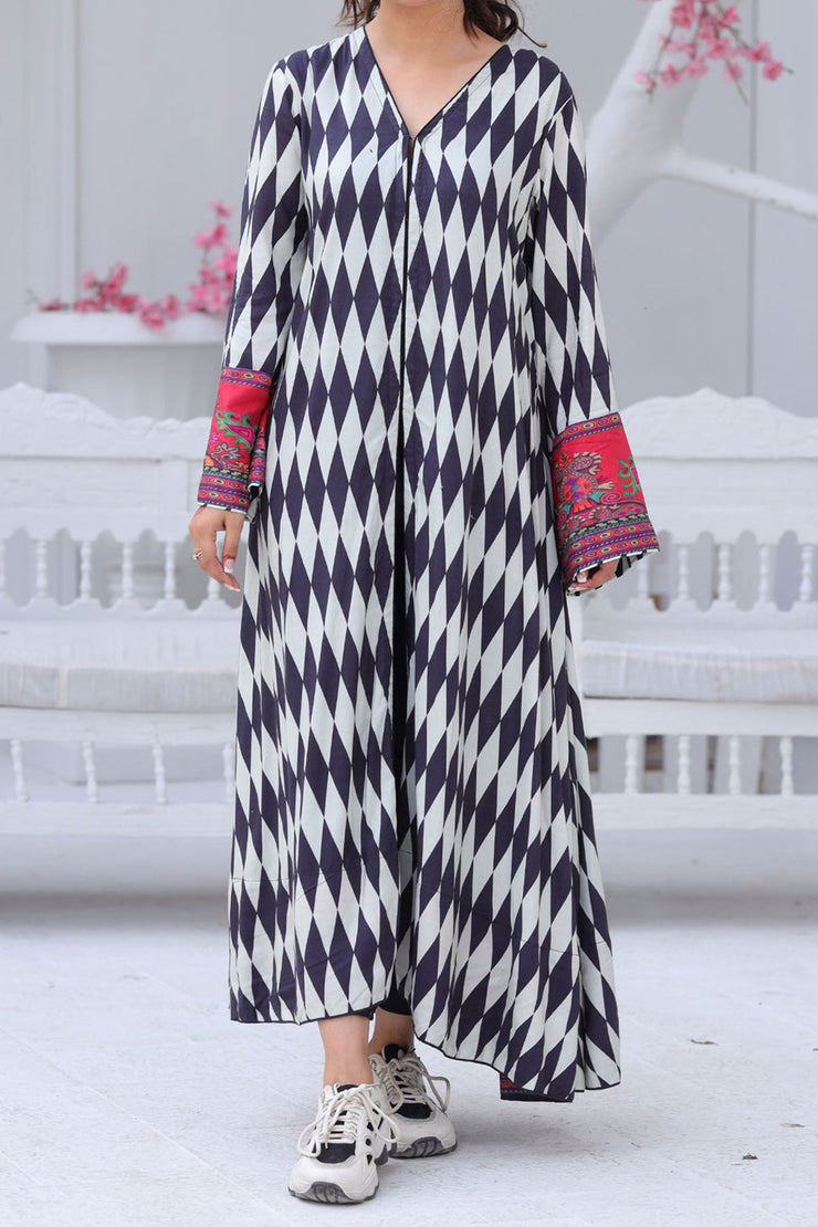 Rafia Seasonal Kurti - DPLK27
